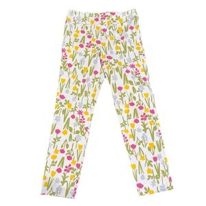 Krazy Larry‎ Tulip Print Pull Up Pants Women's Size 8 Stretch High Rise